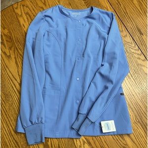 Jockey scrub jacket ceil blue size small women’s NWT